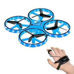 Інтерактивний дитячий дрон UFT HandCopter Blue з керуванням рукою та яскравим підсвічуванням 