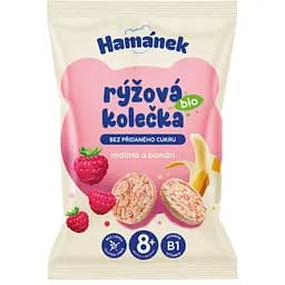 Хлібці Hamanek рисові з малиною та бананом 35 г