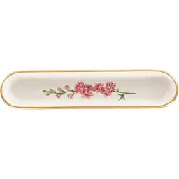 Блюдо для оливок Alba ceramics Flower біле (769-040) - мініатюра 2