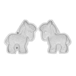 Форма алюмінієва "Віслючок" для випікання святкового цільного кексу 15.5х15.5х5.5 см, Ласунка Золотистий 85017