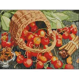 Алмазна мозаїка Strateg Смачний кошик 30х40 см без підрамника (ZAV3040-53)