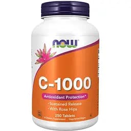 Вітаміни та мінерали NOW Vitamin C-1000, 250 таблеток