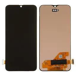 Дисплей для Samsung A715 Galaxy A71, чорний, без рамки, Оригінал (переклеєне скло)
