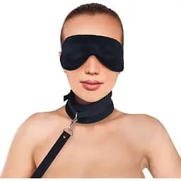 Набір нашийник Art of Sex - Soft Touch Light з повідцем та маска