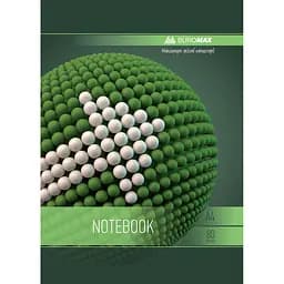 Тетрадь Buromax Sphere на пружине А4, 80 листов зеленая (BM.24452101-04)