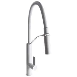 Змішувач для кухні TOPAZ MODERNO TMD 8818-H23-W білий матовий з лійкою душем