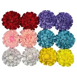 Дитяча резинка для волосся Півонії La-beauty 0108-027, 12 штук