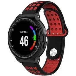 Спортивний ремінець з перфорацією Primo для годинника Garmin Forerunner/Approach Black Red