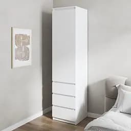 Шкаф для одежды Vays, пенал с полками и ящиками, без ручек R-35 Белый