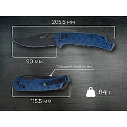 Ніж складаний SRM Retriever 9201-PL, синій - мініатюра 8