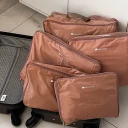 Набір з 5 нейлонових сумок ORGANIZE  для речей у валізу (беж)