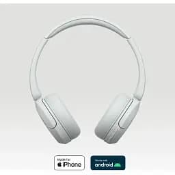 Навушники Sony On-ear WH-CH520 BT 5.2 SBC AAC Wireless Mic білі - мініатюра 2