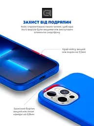 Силиконовый чехол для Apple iPhone 12 Pro/12, ICON2 Case, синий, противоударный, панель, защита всего корпуса, матовая поверхность Soft Touch, выступает над дисплеем, совместим с защитными стеклами и пленками, с микрофиброй, ArmorStandart (ARM61411) - мініатюра 5