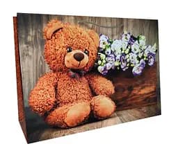 Подарочный пакет, 150 г/м², Медвежонок, 35x25x10 см, 6 шт. в упаковке