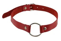 Кляп Leather O-Ring Gag Red від sLash
