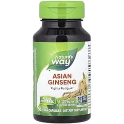 Экстракт корня азиатского женьшеня Nature's Way Asian Ginseng 560 mg, 50 вегакапсул для повышения жизненного тонуса