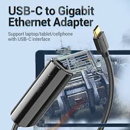 Перехідник Vention USB 3.1 Type-C Ethernet RJ45 1000Mb Gigabit чорний - мініатюра 9