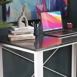 Письмовий стіл Ferrum-decor Драйв 750x1200x600 Білий метал ДСП Сосна Кембра 16 мм (FRD-103124) - мініатюра 2
