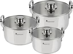Набір каструль з кришками MasterPro Smart 3,14 / 6,5 / 11,6 л 6 предметів (BGMP-2145)