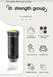Портативна USB-кавоварка 3-в-1 для еспресо, капсул і меленої кави — компактна, бездротова, з підігрівом - мініатюра 6