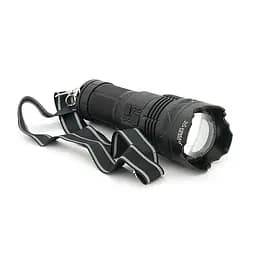 Ліхтар пошуковий YEMAO YM-G501 LED PM60, 4 режими, індикація заряду, живлення від 4*18650, IP65, USB кабель, 245х195х90мм, 1,235кг, Black, Чохол+BOX