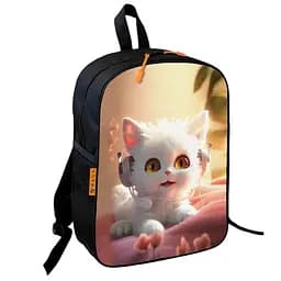 Рюкзак шкільний дитячий 36х27см з котиком, принтом кошеняти для хлопчика/дівчинки (00675)