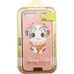Чохол-накладка Remax Funny Pets Series Case Apple iPhone 7 Plus Pink - мініатюра 2