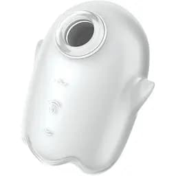 Вакуумный стимулятор клитора с вибрацией Satisfyer Glowing Ghost белый