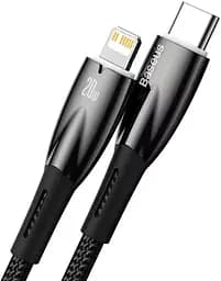 Кабель Baseus Glimmer Series Fast Charging Cable Type-C to Lightning 20W 2m CADH000101 Black - мініатюра 2