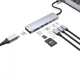 Type-C-Хаб Proove Iron Link 7 in 1 (2*Type-C + 2*USB3.0 + HDMI + SD/TF) - мініатюра 6