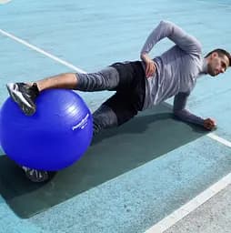 М'яч для фітнесу (фітбол) Power System PS-4018 Ø85 cm PRO Gymball Blue (PS-4018_85cm_Blue) - мініатюра 2