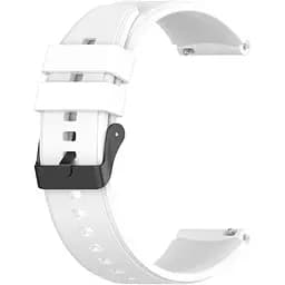 Ремінець для Samsung Galaxy Watch 4 44mm - білий ширина кріплення 20мм силікон Watchbands GT (W27-4WB10289017)