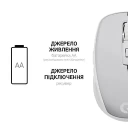Мишка OfficePro M267G Silent Click Wireless Gray (M267G) - мініатюра 9