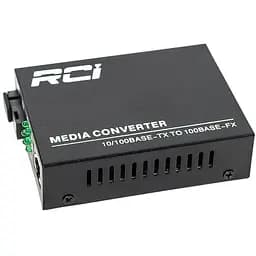 Медиаконвертер RCI 100M, 20km, SC, RJ45, Tx 1310nm, standart size metal case (RCI902W-FE-20-T)
