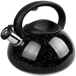 Чайник со свистком нержавеющая сталь Maestro MR-1316-BLACK на 3.0 л капсульное дно для всех типов плит черный