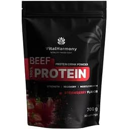 Яловичий гідролізат VitalHarmony Beef Protein, 700 грам - Полуниця