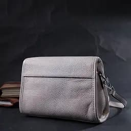 Жіноча шкіряна сумка з напівкруглим клапаном Vintage 22258 біла - мініатюра 8