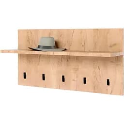 Вішалка на стіну Еверест Соната 800, 80х40 см дуб крафт золотий (EVR-2730)