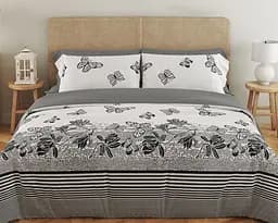 Комплект постільної білизни ТЕП Soft dreams Black Butterfly сімейний чорний з білим (2-03860_25997)
