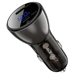 Автомобільний адаптер - зарядний пристрій 2 порти C - Acefast B10 60 W металевий