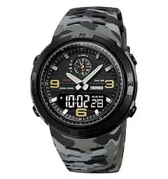 Чоловічий спортивний годинник Skmei 1655 (Сірий камуфляж)