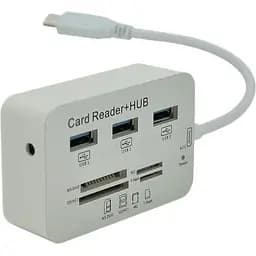 Розгалужувач Voltronic USB-Хаб Type-C YTTCA3H3, 3 порти USB 3.0 + Card Reader 20 см