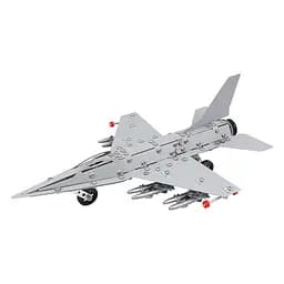 Дитячий металевий конструктор Винищувач F16 ТехноК 9598TXK 430 деталей - мініатюра 4