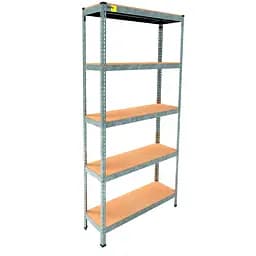 Металевий стелаж Emby Light Series (розмір 2100х900x300мм) 5 полиць ДСП до 100кг Оцинкований