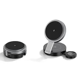 Бездротовий зарядний пристрій Usams CD234 3in1 15W Foldable Wireless Charge For Phone/Apple Watch/Earphoner Чорний