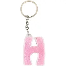 Брелок Yes буква Н, 5 см, рожевый (554286)