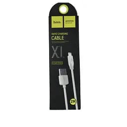 Кабель Hoco X1 Rapid charging cable Lightning 2M White - мініатюра 2
