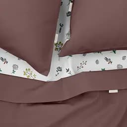 Комплект постільної білизни Cosas Mousse CS6 Сімейний шоколад (Ranfors100_Chocolate_FoliageBirds_160x2) - мініатюра 3