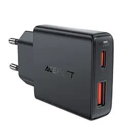 Зарядное устройство для Acefast A69 USB/ Type-C QC PD 30W GaN черный