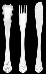 Дитячий набір столових приборів Baby Le Petit pink 3 предмети TRAMONTINA kuh0016254